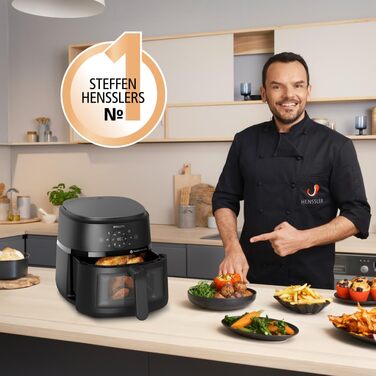 Аерофритюрниця Philips Airfryer серії 2000, чорна, 6.2 л, одна чаша, Gen 2