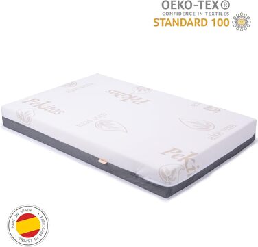 Матрац PEKITAS для дитячого ліжка, 48 x 78 см, товщина 8 см, гібридний, двосторонній, знімний чохол, можна прати, жорсткий, міцний, дихаючий, захист від задухи, дитяче ліжко, ліжко для немовлят