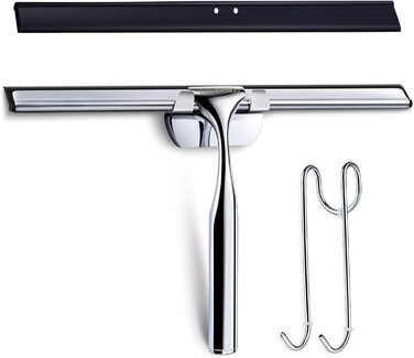 Ракель для душу Love-KANKEI Ракель для душу з нержавіючої сталі з гумовою губкою, включно з 1 запасною губкою та 1 гачком