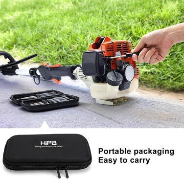 Набір інструментів для налаштування карбюратора (12 шт.) / Викрутки для тюнінгу 2-тактних двигунів (з шліцами Keil, Pac Man, D, подвійна D) для бензопил та тримерів Poulan, Husqvarna, STIHL, ECHO, металеві