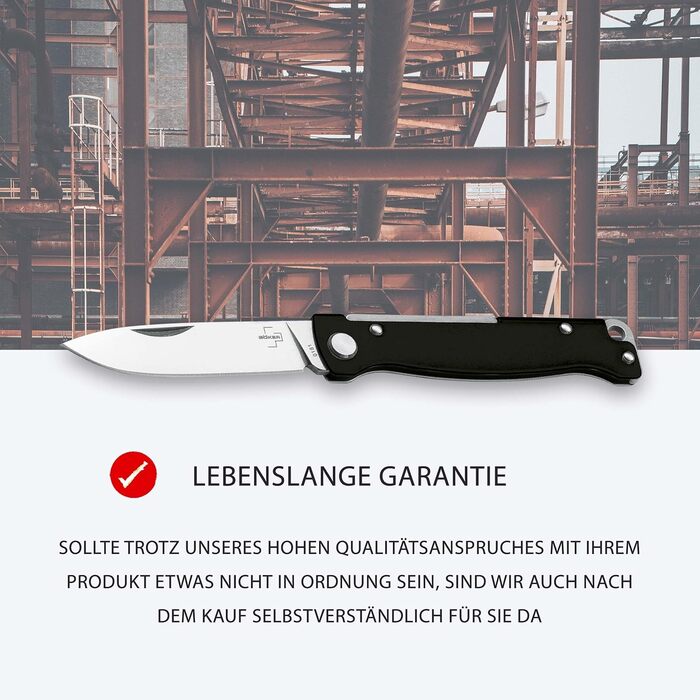 Кишеньковий ніж BKER PLUS Atlas Black - дворучний суцільнометалевий складаний ніж з гострим лезом 12C27 Sandvik - складаний ніж ED