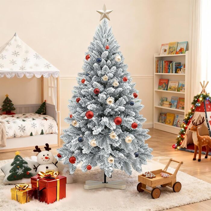 Штучна ялинка з ефектом натуральної білої сніжинки 150 см NAIZY