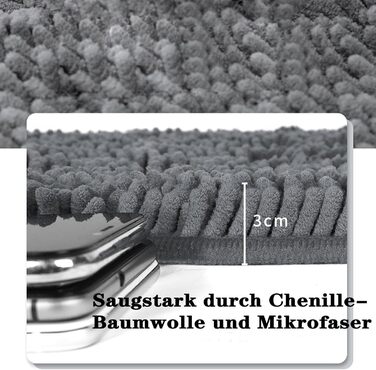 Килимок для собак Cleany, преміальний килимок для собак 60 x 90 см, килимок для вловлювання бруду для собак, водонепроникний килимок для собак, килимок для входу, передніх дверей та коридору, темно-сірий - 60 x 90 см