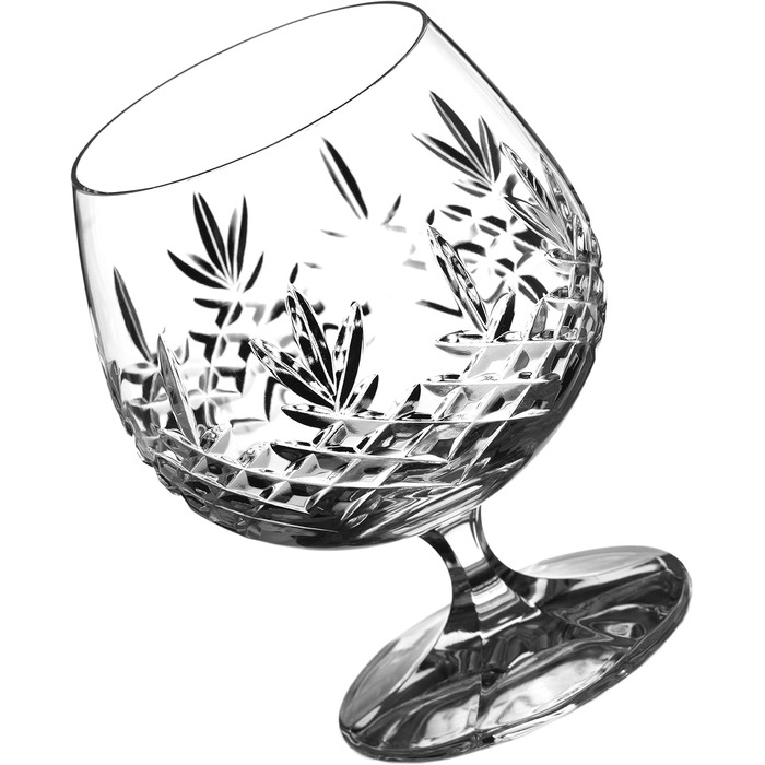 Чарки для коньяку або бренді DIAMANTE - колекція Букінгем - 2 кришталеві чарки для нюхання ручної роботи