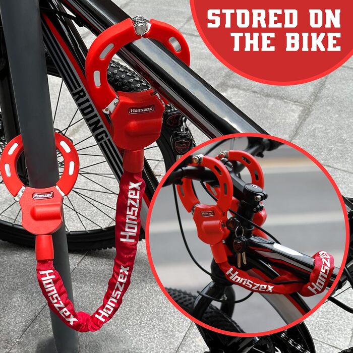 Замок для самокатів та велосипедів, протикрадіжний замок 92 см, яскравий замок-наручник, високий рівень безпеки з ключем, аксесуари для електросамокатів та електровелосипедів (Колір однотонний, колекція Getaway Solids)