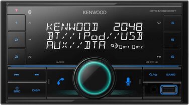 Автомобільна стереосистема Kenwood DPX-5200BT 2-DIN CD з Bluetooth Hands-free (вбудований Alexa, USB, AUX-вхід, високопродуктивний тюнер, Spotify Control, звуковий процесор, 4x50 Вт, змінне підсвічування клавіш) (BT/USB, одинарний)