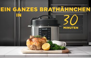 Програмована мультиварка 12 в 1 з функцією повільного приготування, пароварки та соте 5,6 л (6-7 осіб) нержавіюча сталь CSC05 12 e