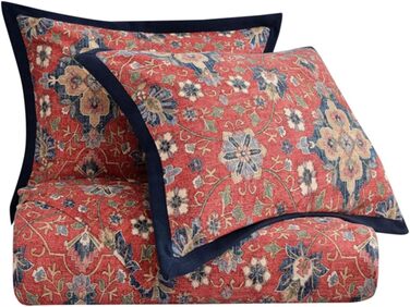 Комплект постільної білизни HiEnd Accents Melinda з 3-х предметів з випраної білизни, двоспальний, різнокольоровий King Multicolou