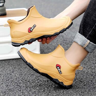 Чоловіче водне взуття/гумові чоботи, дощовик, ідеально підходить для дощових днів, ідеально підходить для весни та літа, універсальне взуття, для активного відпочинку, зручне, захисне, для подорожей та походів, розмір 40 EU, хакі