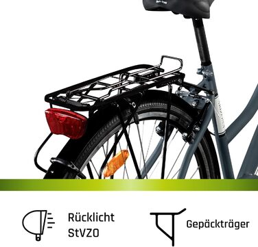 Жіночий велосипед Galano Arizona, 28 дюймів, міський велосипед, 7 передач, голландський велосипед, ретро V-Brakes