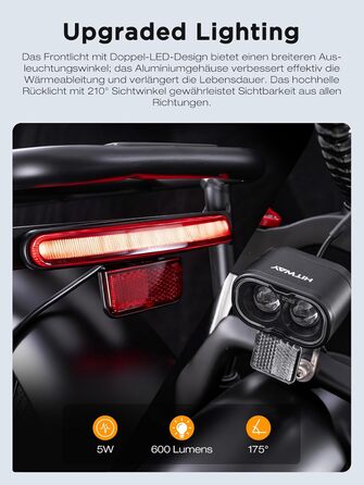 Електровелосипед HITWAY з акумулятором 48 В 18 Аг, електричний велосипед, складаний всюдихідний електровелосипед з 20-дюймовими товстими шинами, складаний електровелосипед, двигун 250 Вт, 25 км/год, 7-ступінчаста коробка передач та 3-ступінчасте електричн