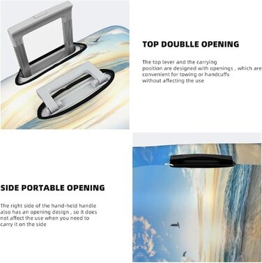 Чохол для валізи Океанський Захід, міцний захист для багажу розміром 45.7-81.3 см, XL, Чорний