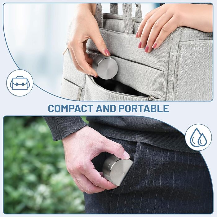 Герметична коробка Lalago 50 мл з нержавіючої сталі, бляшанка для чаю з нержавіючої сталі, коробка для таблеток, каністра для чайного листя, бляшанка для кави, портативна міні-коробка, портативна міні-коробка для ділових поїздок, подорожей, домашнього офі