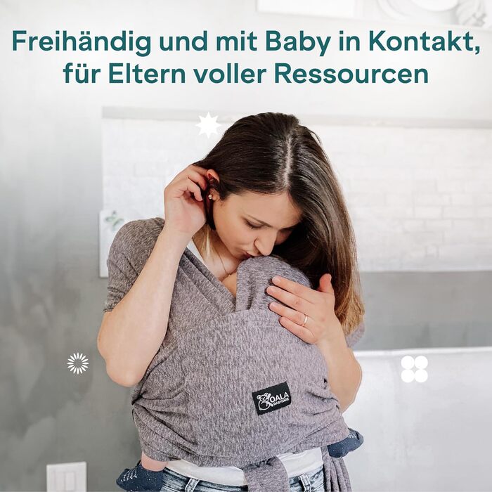 Слінг для новонароджених Koala Babycare - Легко надягати для мам і тат - Переноска багаторазова до 9 кг - Слінг для новонароджених