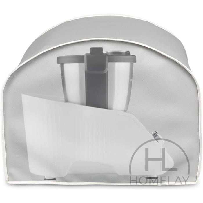 Захисний чохол HOMELAY високої якості, сумісний з Monsieur Cuisine Connect і Plus. Ручної. Матеріал Синтетична шкіра, брудовідштовхувальна, антибактеріальна. Кольорова обкладинка (сіра)