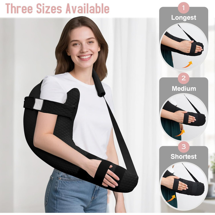 Подушка ротаторної манжети плеча, покращена подушка для підтримки плеча для полегшення симптому замороженого плеча, засіб для догляду після операції на руці, подушка для руки для знеболення при переломі руки, чорна