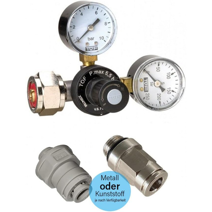 Новий редуктор тиску CO2 від Wasser Group для багаторазових пляшок, включаючи з'єднувач, підходить для системи Brita Yource