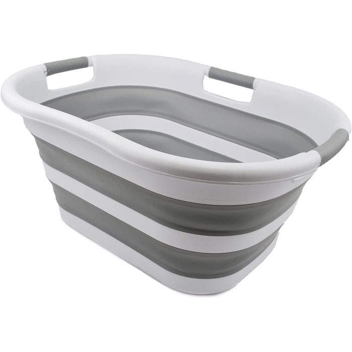 Складаний пластиковий кошик для білизни, 40 л, складаний висувний контейнер/органайзер для зберігання - переносна ванна для білизн
