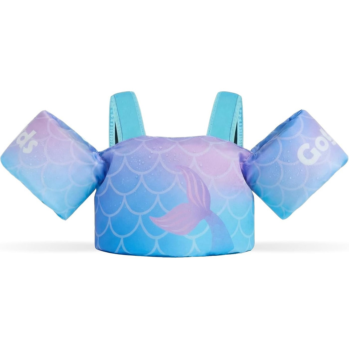 Дитячий плавальний жилет Gogokids з крильцями для плавання для немовлят - зручний плавальний жилет з наручниками для дітей 1-6 років, 24-66 фунтів/11-30 кг, тренувальний плавальний жилет із запобіжною пряжкою та нарукавниками 1-3 роки, 11-15 кг, градієнтн