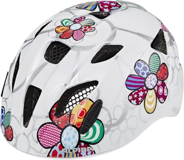 Світлодіодний велосипедний шолом для дітей з підсвічуванням, світловідбиваючими елементами, легкий і настроюваний білий квітковий