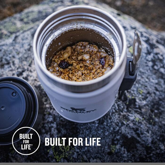 Термоконтейнер для їжі з виделкою 400 мл - Зберігає їжу гарячою або холодною протягом 7 годин - Підігрівач з нержавіючої сталі - Б