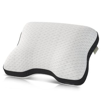 Ортопедична подушка для шиї та полегшення болю в шиї, 40x55 см Ергономічна подушка для сну з регульованою висотою Середньої та жорсткої жорсткості Дихаюча та придатна для прання
