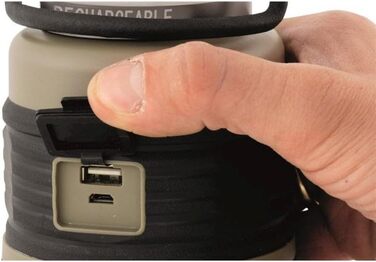 Ліхтар-маяк для кемпінгу Robens, акумуляторний, чорний/зелений, 9,5 x 18,5 см, 690166