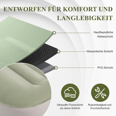 Надувний матрац KMZ для позашляховиків із вбудованим повітряним насосом, товстіший флок, самонадувальний, портативний надувний матрац для позашляховиків, мінівенів, кемпінгу, використання на свіжому повітрі, швидке надування та здування