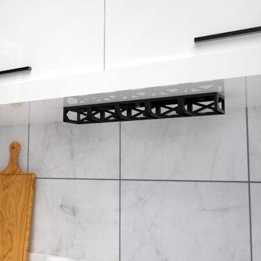 Підставка для спецій Mobilefox під шафу, підходить для 5 банок для спецій Ankerkraut з корком, чорна. Для 5 банок для спецій.