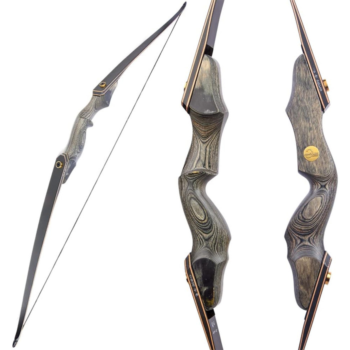 Рекурсивний лук MILAEM 60" (152 см), 30–60 фунтів, праворукий, дерев’яна рукоятка