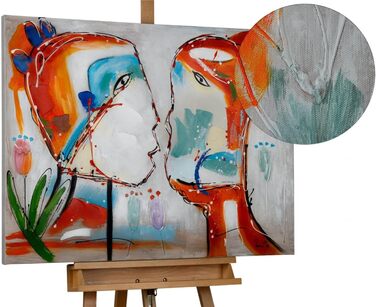 Картина на полотні 100 РУЧНИЙ РОЗПИС 100x75см Картина 'Заповіт на життя Обличчя Кольорові Фотошпалери вітальня