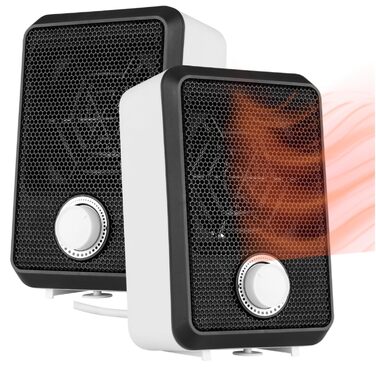 Настільний вентилятор-обігрівач NEO TOOLS, 600 Вт - Компактний міні-вентилятор-обігрівач з термостатом та захистом від перекидання, ідеально підходить для столів та офісів, ефективний точковий обігрів 90-129