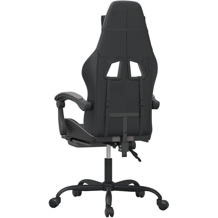 Ігрове крісло з підставкою для ніг, крісло для ПК, ігрове крісло, крісло для геймерів, крісла для ігор, крісла для кабінету, крісло для PlayStation, комп&39ютерне крісло, чорно-сіра штучна шкіра