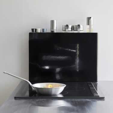 Розсувна підставка для спецій Yamazaki 6004 TOWER, чорна, сталь/поліпропілен, мінімалістичний дизайн, 12,5 x 5093 x 36,7 см (Д x Ш x В)