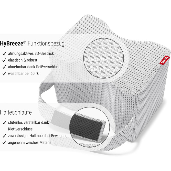 Подушка для колін Bodyguard bed1 (зручна для лежання на боці, дозволяє колінам розслаблено лежати одне на одному, фіксується за допомогою петлі для кріплення, чохол можна прати при температурі до 60 C)