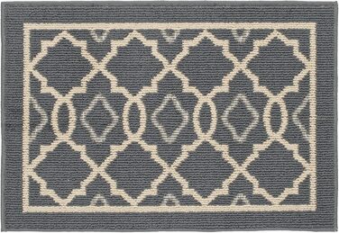 Килимок CHICHIC для вбирання бруду 80 x 120 см, килимок для внутрішніх дверей, нековзний та придатний для прання в пральній машині, водопоглинаючий, килимок для очищення вхідних дверей, коридору та вхідної зони, сірий, 80 x 120 см (прямокутний)