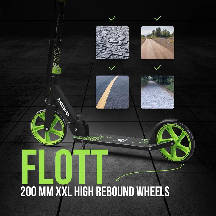 Колесний самокат Apollo XXL - міський самокат Phantom Pro Складаний міський самокат для дітей Регульований по висоті, педальний са