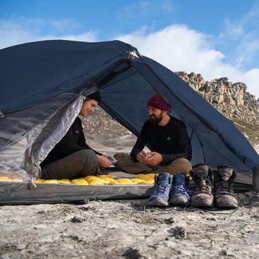 Намет Naturehike Mongar на 2 особи, надлегкий кемпінговий намет, туристичний намет на 2 особи, 4-сезонний намет, нейлон 210T PU3000 мм для кемпінгу, трекінгу, велоспорту, альпінізму, 210T синій