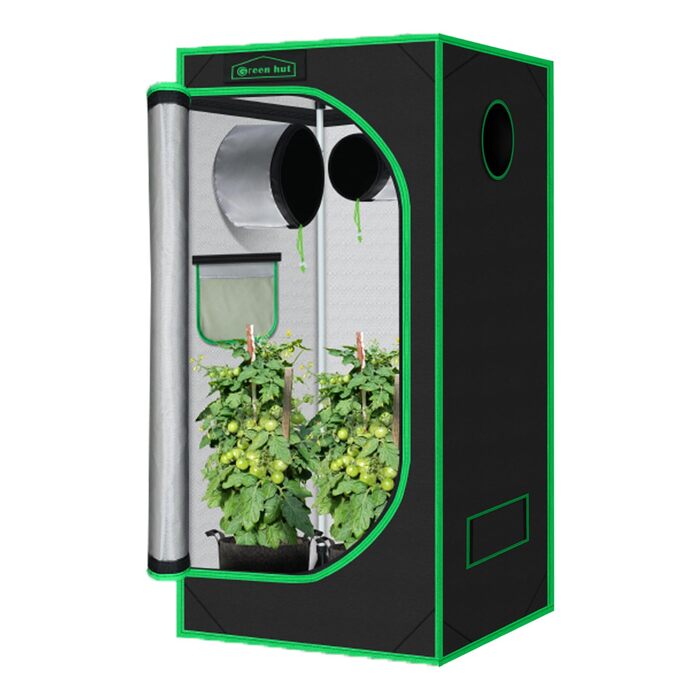 Парник для рослин, 91,4 x 91,4 x 182,9 см, з вікном та піддоном, для гідропоніки та кімнатних рослин