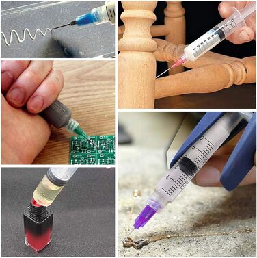 Набір флаконів BENECREAT Multipurpose DIY Precision Tip Applicator квіллінг своїми руками, аплікатор для клею, пляшка з олією 10 пляшок, 20 насадок і 20 ковпачків, 50 мл (30 мл, 6 шт. 15 порад 6 капсул)
