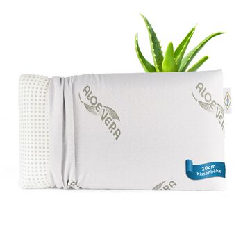 Ортопедична подушка для підтримки шиї з в&39язкопружної гелевої піни та чохла з алое вера - дихаюча подушка, подушка для сну для підтримки шийного відділу хребта та полегшення болю в шиї для дітей та тих, хто спить на животі (70x42x10 см) В&39язкопружна г