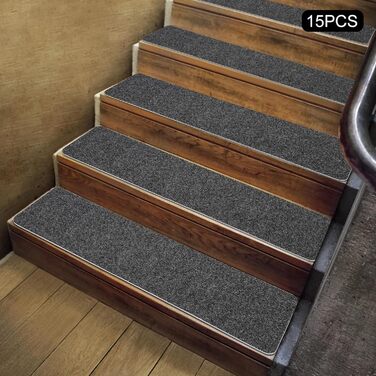 Килимки для сходів wanwanper, килимок для сходів 15 шт. , протиковзкі килимки для сходів, килимок для захисту сходів для дерев'яни