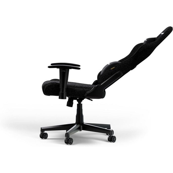 Оригінальне ігрове крісло DXRacer Prince L з чорної тканини, стілець для столу, офісне крісло, обертове крісло для ПК-геймерів, чорна тканина PF24