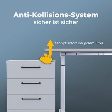 Каркас столу VESKA з регульованою висотою - Каркас столу - Каркас офісного столу з подвійним двигуном, електричним регулюванням висоти, сенсорним екраном та функцією пам&39яті (антрацит)