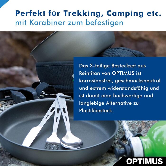 Набір титанових столових приборів Optimus 8016286, 3 предмети