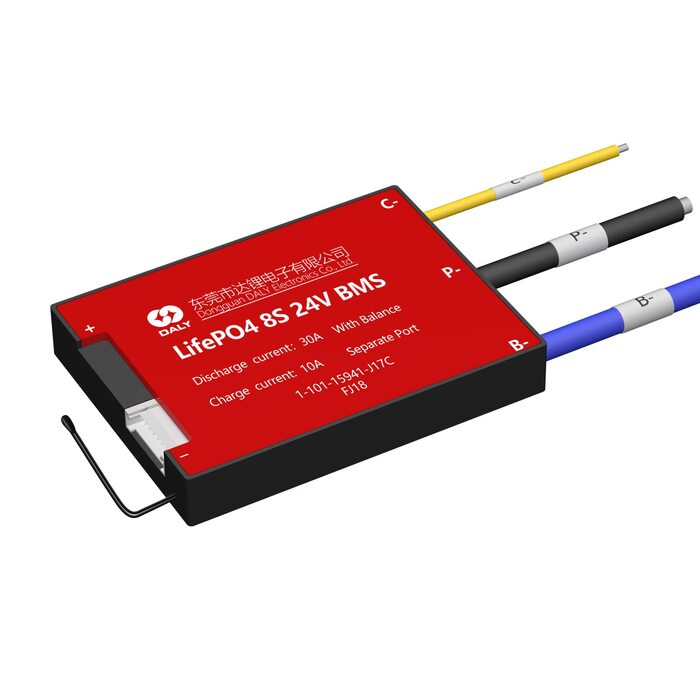 Окрема плата захисту друкованої плати з портом та балансувальний провід для акумуляторного блоку Lifepo4 та системи живлення електроенергії, 4 BMS 8S 24V 30A