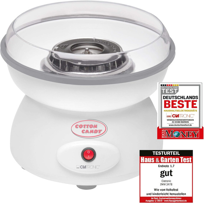 Машина для виробництва солодкої вати для дому Велика миска із захистом від бризок, миска для солодкої вати (економічна 500 Вт, можна мити в посудомийній машині із захистом від бризок)