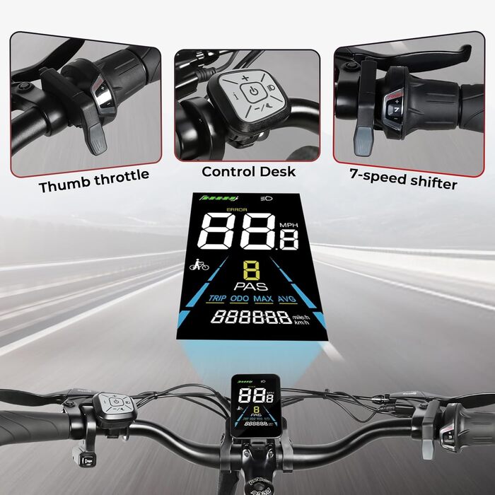 Електровелосипед SAMEBIKE 26 дюймів для чоловіків та жінок з двигуном 250 Вт, акумулятором 36 В 540 Втгод, електричні велосипеди, електровелосипед з 7-ступінчастою коробкою передач, РК-дисплеєм, міський велосипед Pedelec, зелений міський