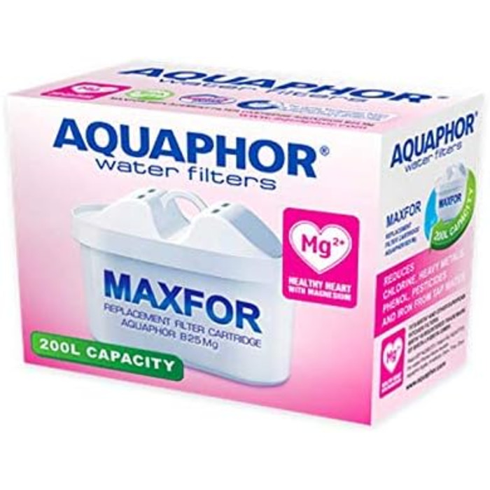 Фільтр для води Aquaphor Onyx, 4,2 л, з магнієм для здорового серця, чорний