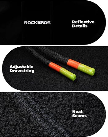 Балаклава для мотоциклів ROCKBROS, лижна маска для чоловіків та жінок, повнолицьова маска, зимова шапка та грілка для шиї, тепла, вітрозахисна, дихаюча для їзди на велосипеді, лиж, сноубордингу, один розмір, чорна